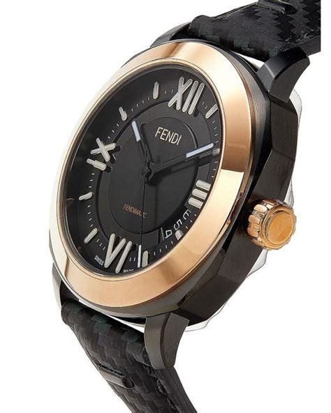 Fendi Selleria Leather Strap Watch, 42mm 